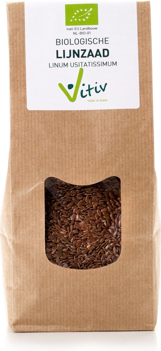 Vitiv Lijnzaad heel bio 500 Gram
