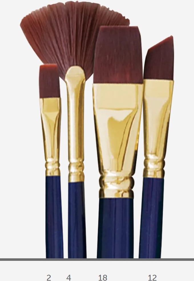 Phoenix - Penselenset - Acryl & Aquarelpenselen - Set van 4 - Speciale effecten - Nylon