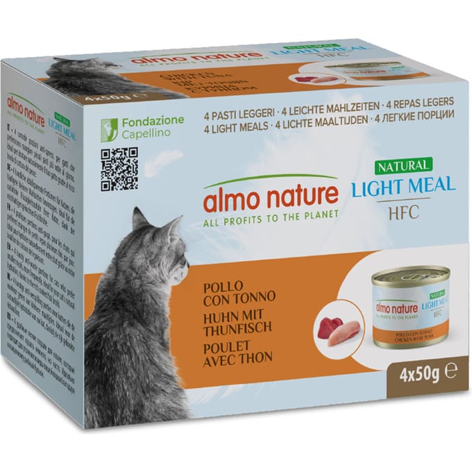 4x50g Kip & Tonijn HFC Natural Light Almo Nature Kattenvoer