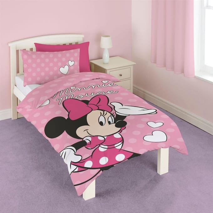 Minnie Mouse dekbedovertrek - eenpersoons - Disney Minnie dekbed - 140 x 200 cm.