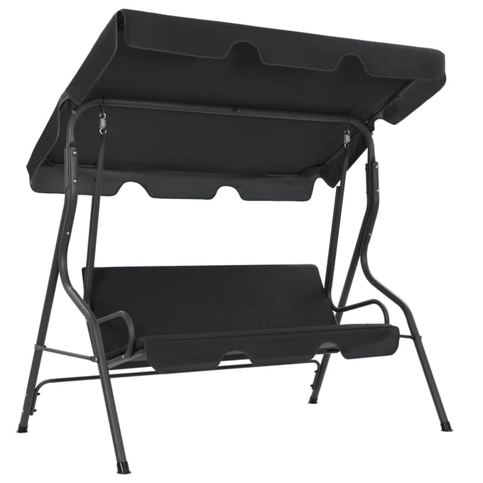 vidaXL - Schommelbank - 170x110x153 - cm - antraciet