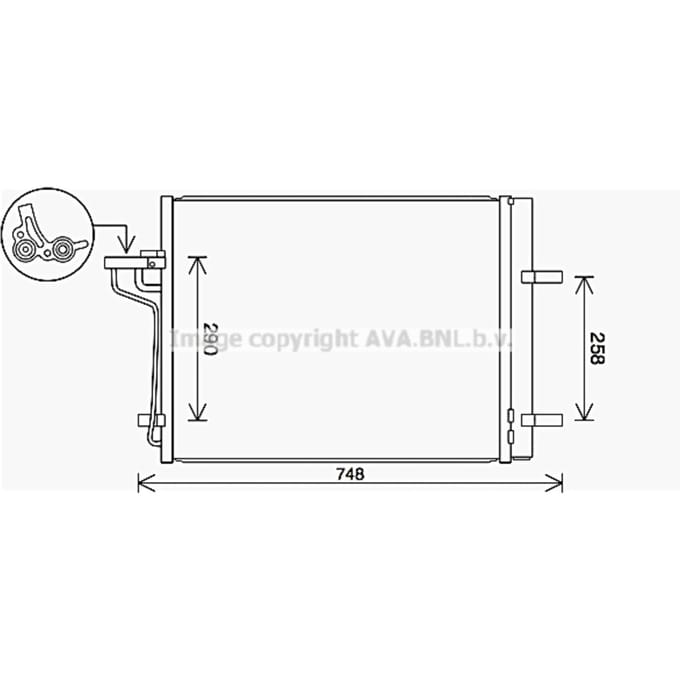 Condensator, airconditioning AVA COOLING FD5647D AVA