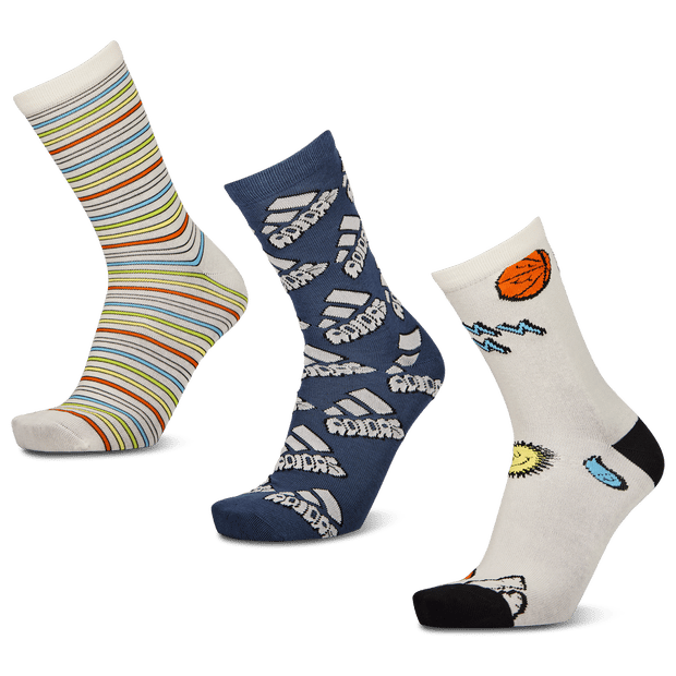 Adidas Kids Crew 3 Pack Sokken Unisex - Wit - Maat 34-36