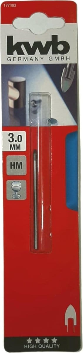 KWB - Glasboor 3mm - HM punt - ook voor Keramiek en Glazuur