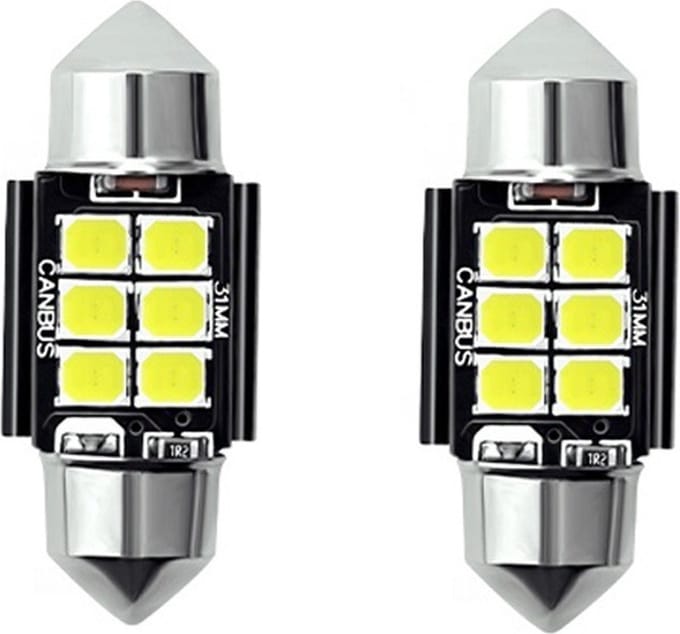 Dome - 31MM LED - CANBUS - 6SMD - Warm wit - 12V - Per stuk