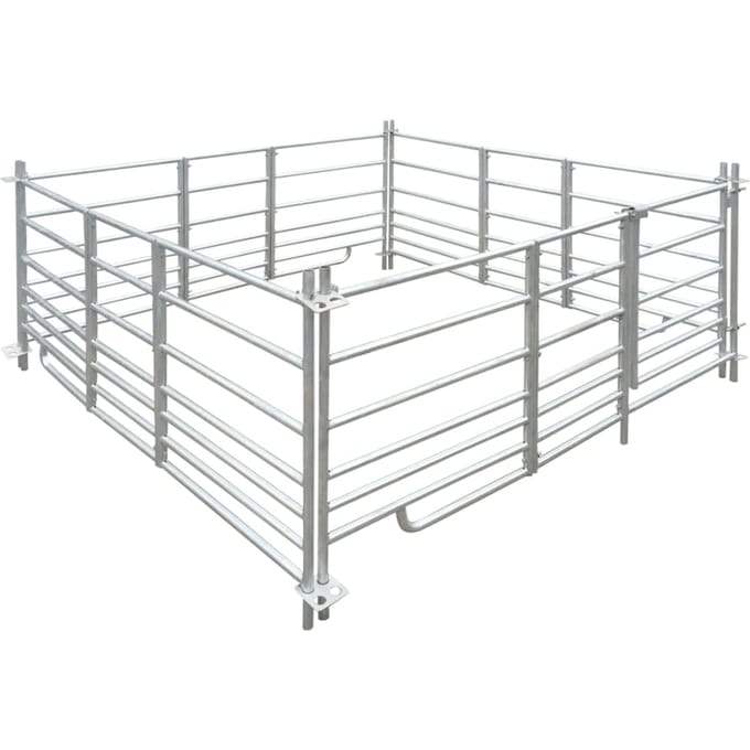 vidaXL - Schaapskooi - 4 - panelen - 183x183x92 - cm - gegalvaniseerd - staal