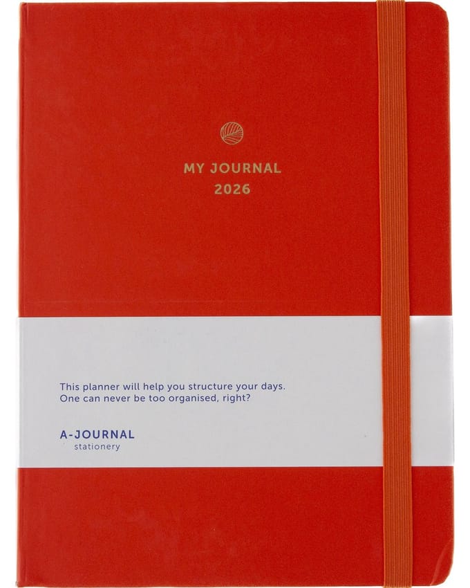 My Journal - Agenda 2026 - A5 - Koraalrood - 1 week op 2 pagina's