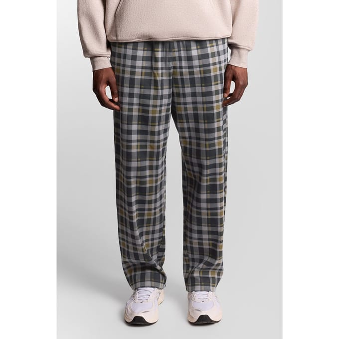 Lyle & Scott Loungewear Jersey Check Pant Olive Taglia: S | Pantaloni Outlet | Uomo | Verde
