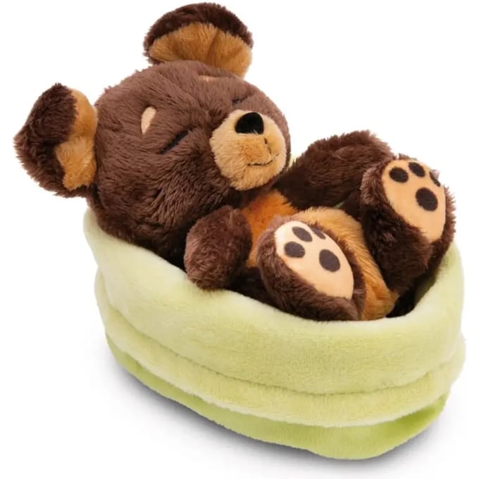 Nici Hond Slaapt In Mand Teddy 12 Cm Bruin Kinderen
