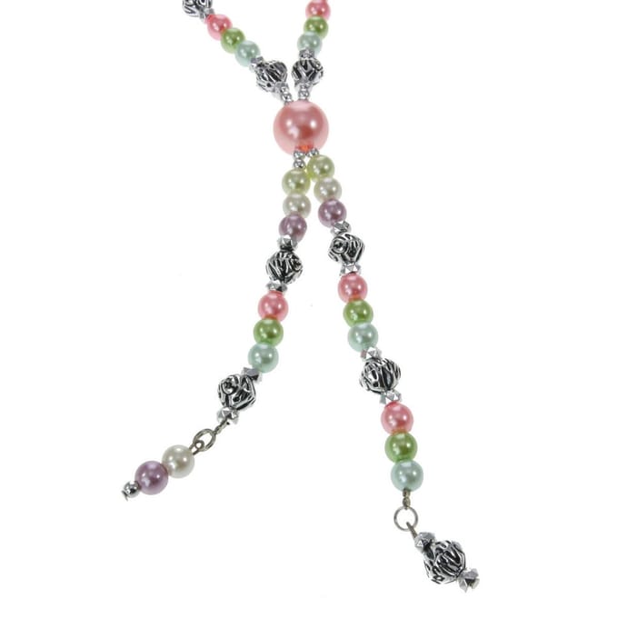 Behave - Lange parel ketting met hanger - Modeaccessoire 58 cm (+6,5 cm verlenging)