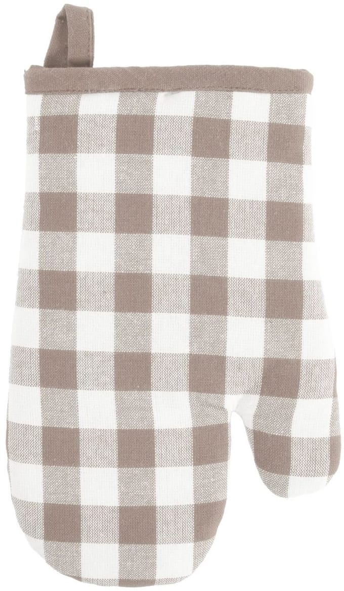 Tiseco Gingham Ovenwant - 28 x 18cm - Taupe