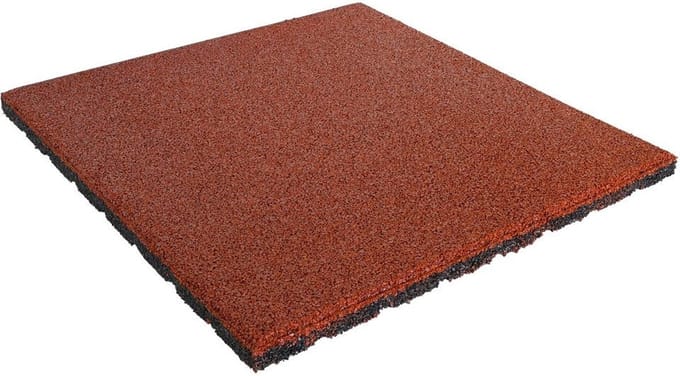 IVOL Rubber tegels 25 mm - 0.5 m² (2 tegels van 50 x 50 cm) - Rood