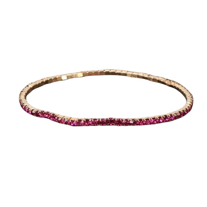 Nivard Armband - Staal - Nep Zilver - Dames - Paars