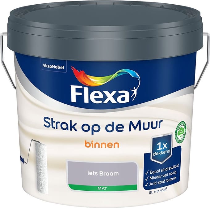 Flexa - Strak Op De Muur Binnen Mat - Iets Braam - Mengverf - 5 L
