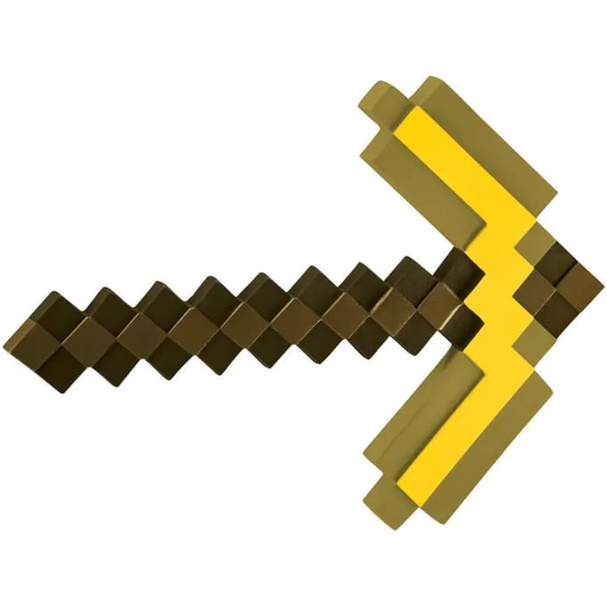 Goudgeel Minecraft pikhouweel voor kinderen
