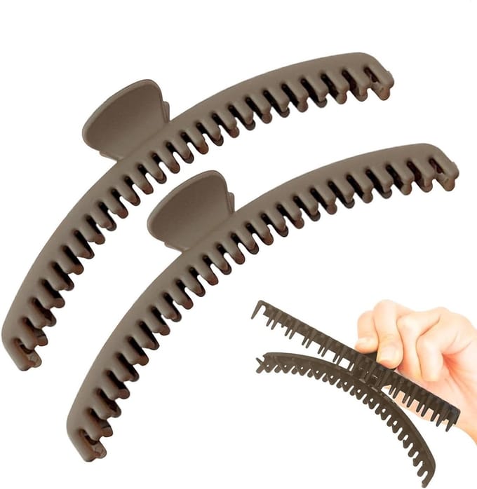Haarklem Set - Bananenclips - Haar Styling - Lichtgewicht Ontwerp - 12 cm - Zwart