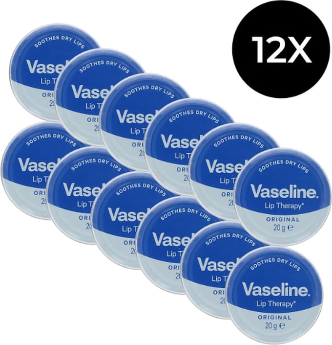 Vaseline Lip Therapy - Lippenbalsem - Original - 12 x 20g