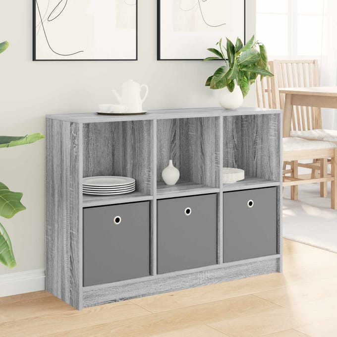 vidaXL - Dressoir - Grijs - Sonoma - 102 - x - 32 - x - 73,5 - cm
