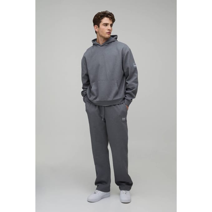 Oversized Boxy Wafel Capuchon Trainingspak | Grey | Size Medium
