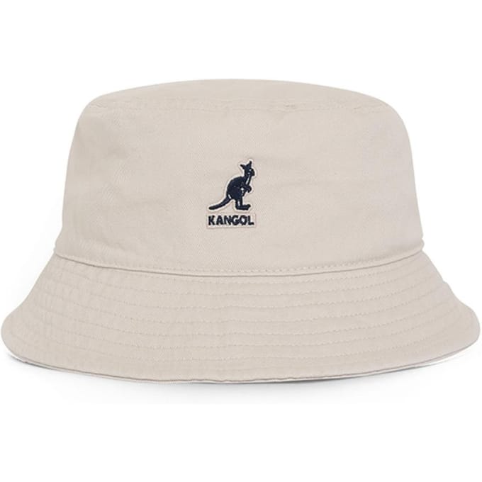 Kangol K4224ht Khaki Gewassen Bucket Hat K4224HT KHAKI (XL) white