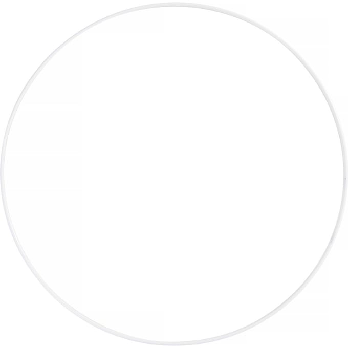 Metalen ring "Cirkel", Wit - Ø 10 cm