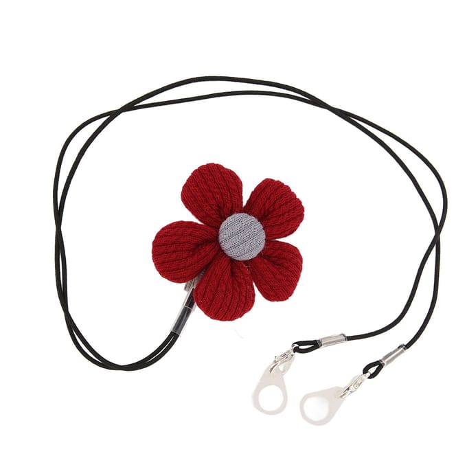 Hoorapparaat Lanyard Clip Voorkom Verlies Schattige Rode Bloem Hoorapparaten Houder voor Kinderen Tieners black