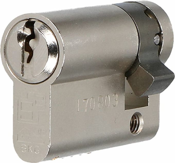 Cilinder - Vernikkeld - Messing - S2 - S2 veiligheidsS6 SKG**, halve