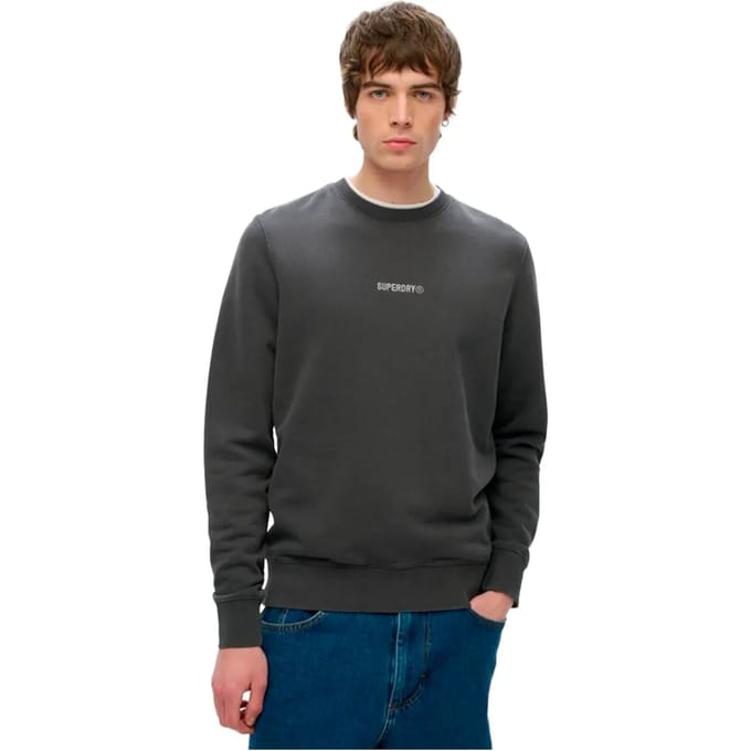 Superdry - Sweatshirt met ronde hals en micrologo - Heren - Truien