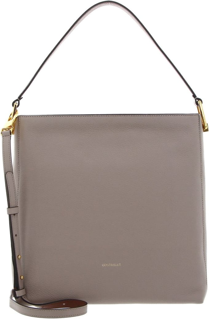 COCCINELLE Leren Handtas Schoudertas Liya Handbag Powd. Pink / Brule Beige