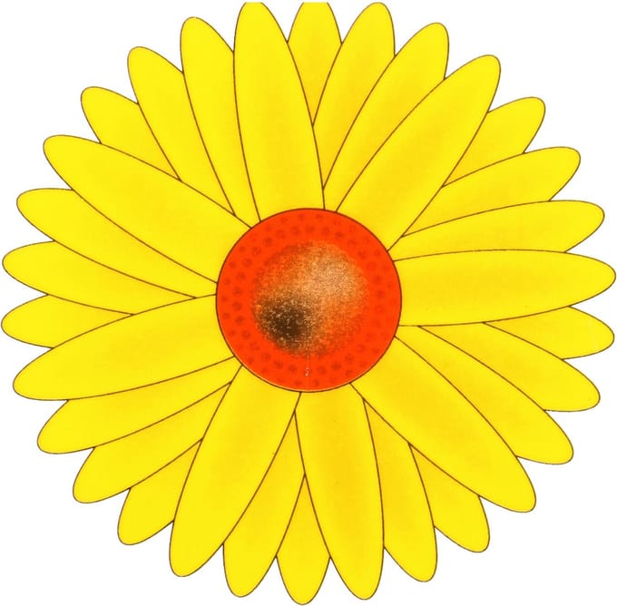 Sunnydays Fruitvliegjes val zonnebloem raamsticker - 3x stickers - geel - diameter 8,5