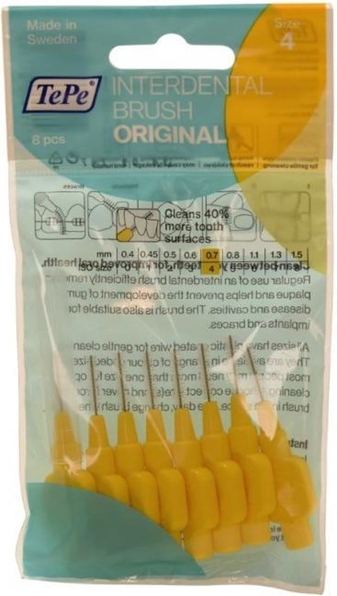 TePe Origineel Geel - 0,7mm - 8 stuks - Rager