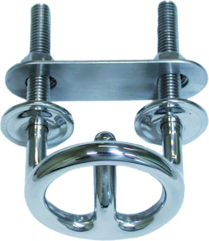 Hoogglans gepolijst RVS waterskihaak – ski oog diameter Ø60mm