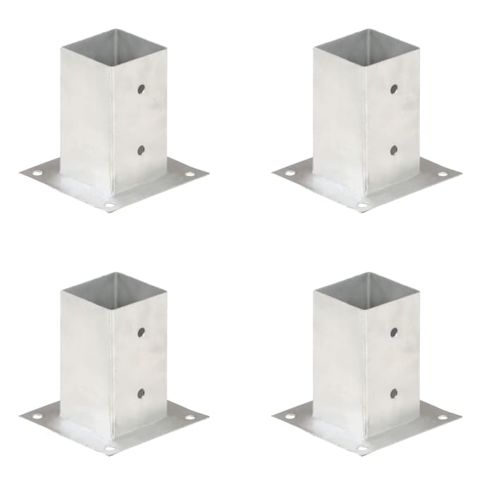 vidaXL - Paalankers - 4 - st - 81 - mm - gegalvaniseerd - metaal