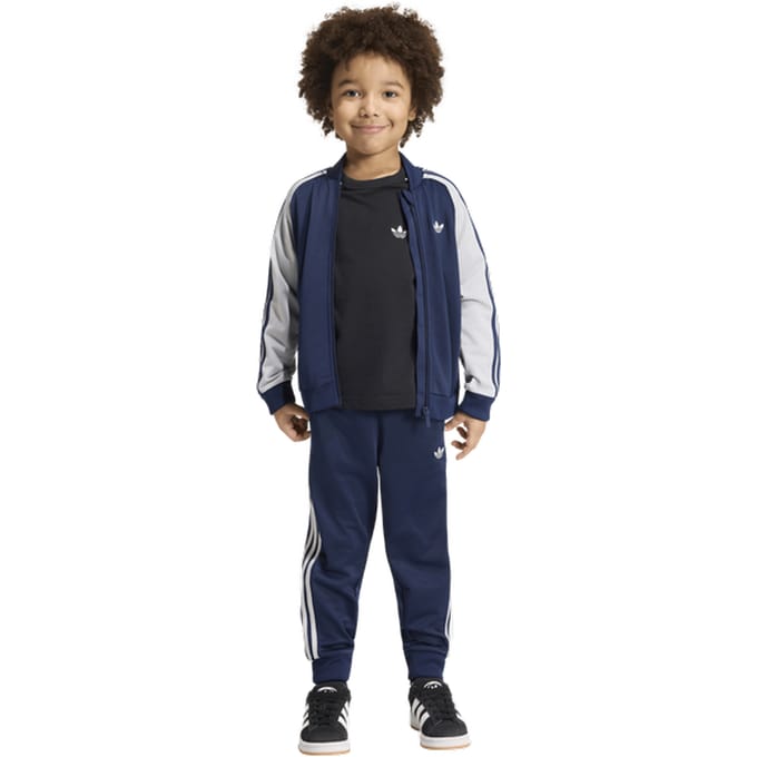 Adidas Sst Tracksuit Trainingspakken Peuter - Blauw - Maat 111 - 116 CM - Poly Mesh