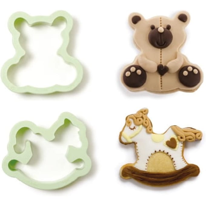 Uitstekers Beer Teddy & Schommelpaard 2 Stuks