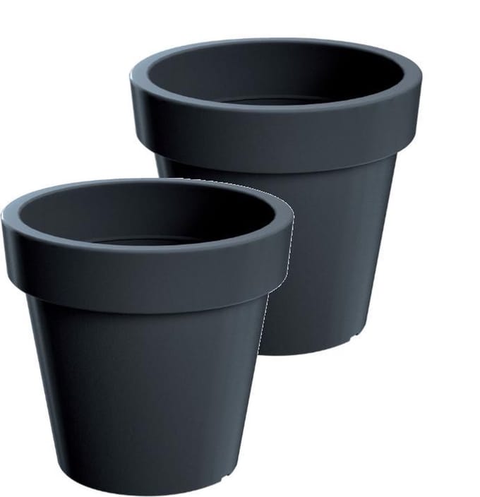 Bloempot Buiten Rond Lofly 20cm ANTRACIET Prosperplast / 2 STUKS ! /