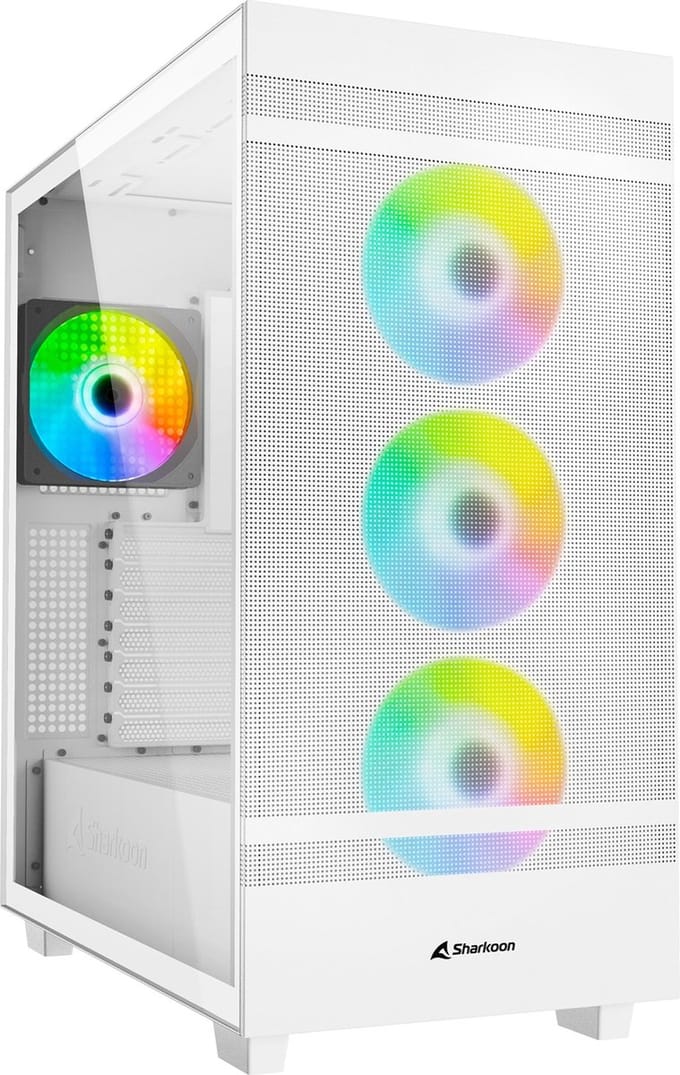 ATX Semi-tower Box Sharkoon Rebel C50 RGB ATX White