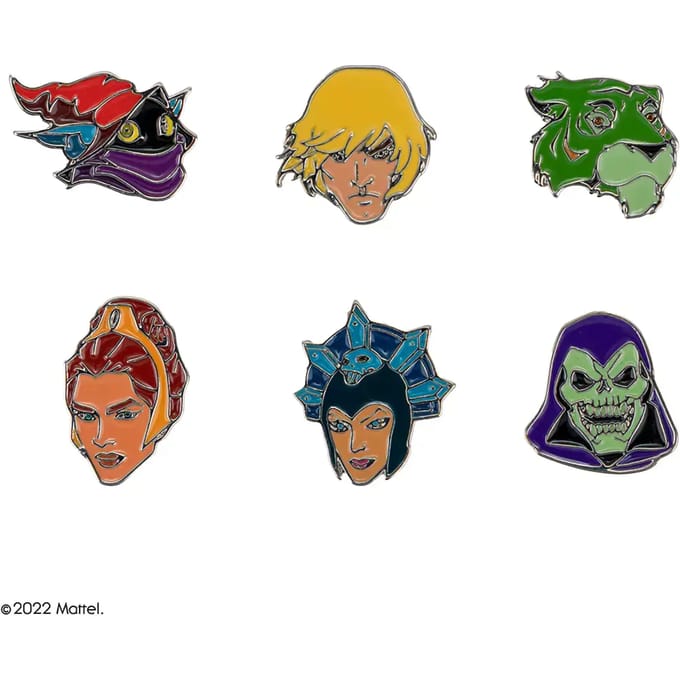 Cinereplicas Masters of the Universe Pin Badges 6-Pack Characters Multicolours
