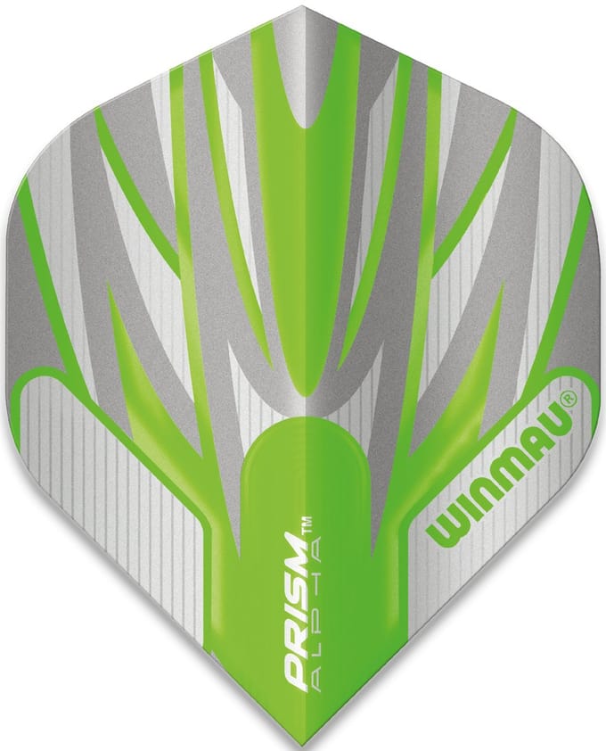 Winmau Prism Alpha Extra Thick Grey & Green - Dart Flights