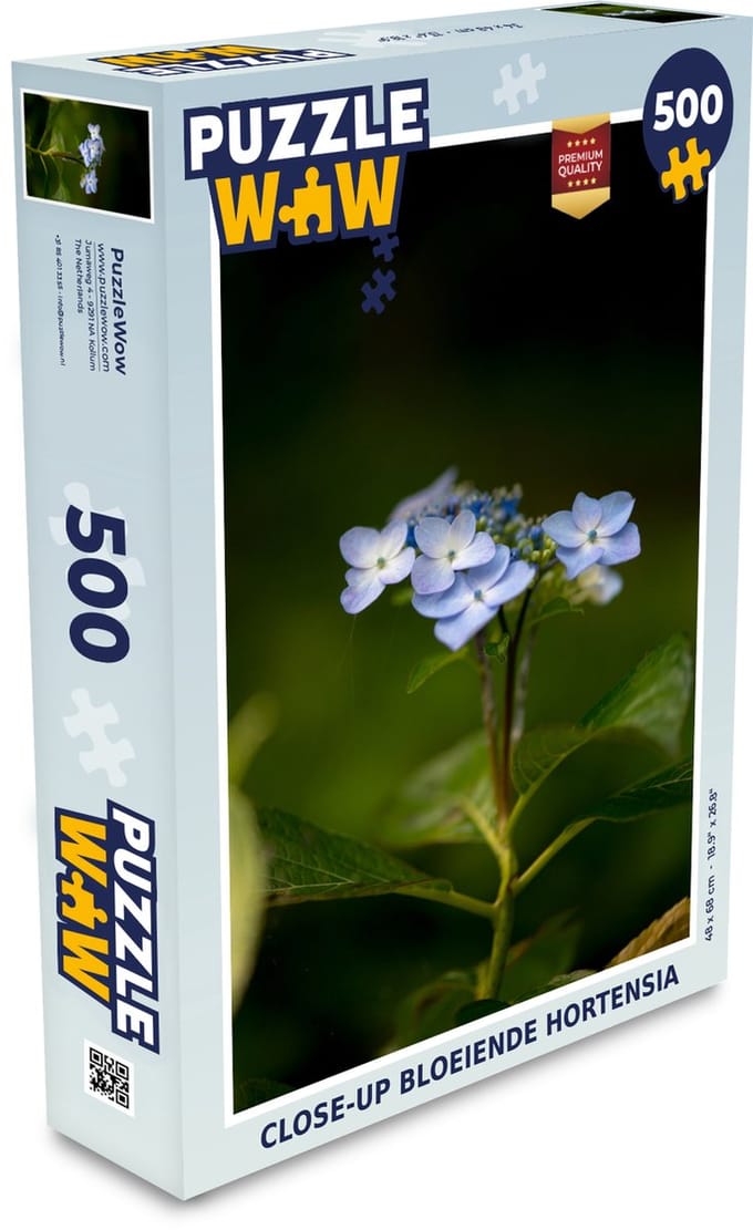 Puzzel Close-up bloeiende hortensia - Legpuzzel - Puzzel 500 stukjes