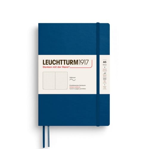 Leuchtturm1917 notitieboekje, softcover, medium a5, dotted, indigo