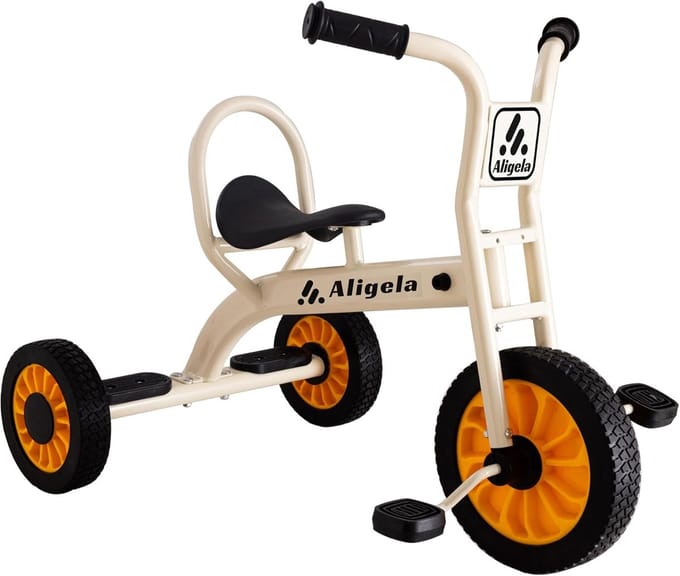 Kinder Driewieler - Peuter Fiets - Buiten Spelen - Stevig Carbon Frame - 85x65cm - Rood Beige