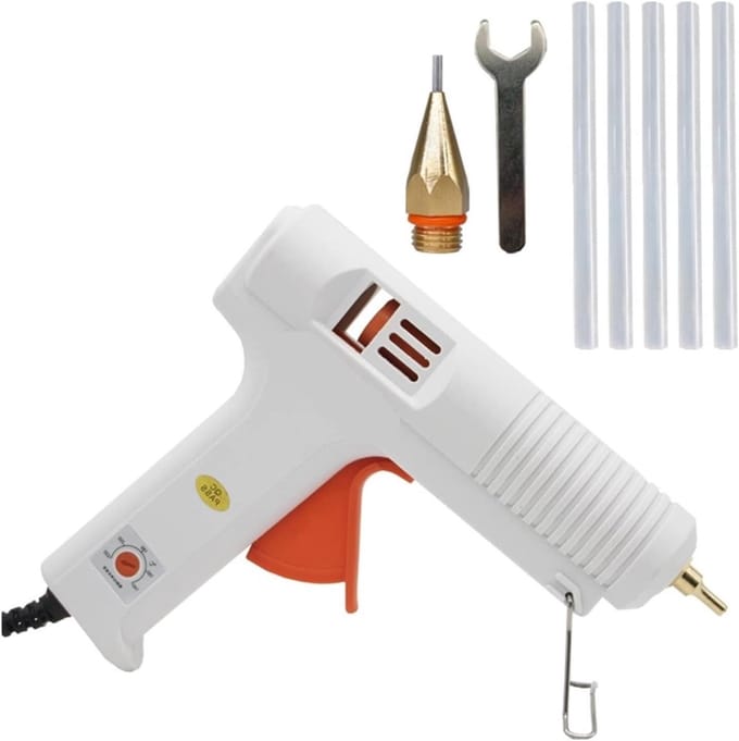 Lijmpistool - Hotmelt gun - Ambachtelijk knutselen - Instelbare temperatuur - 11mm lijm - Wit