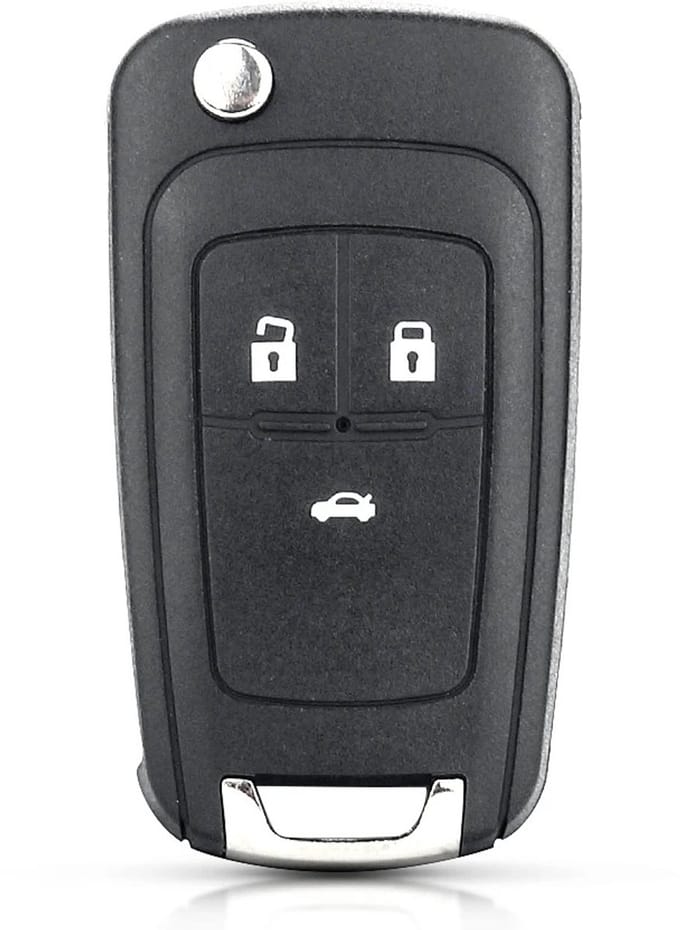 XEOD Autosleutelbehuizing - sleutelbehuizing auto - sleutel - Autosleutel / Geschikt voor: Opel 3 knops klapsleutel