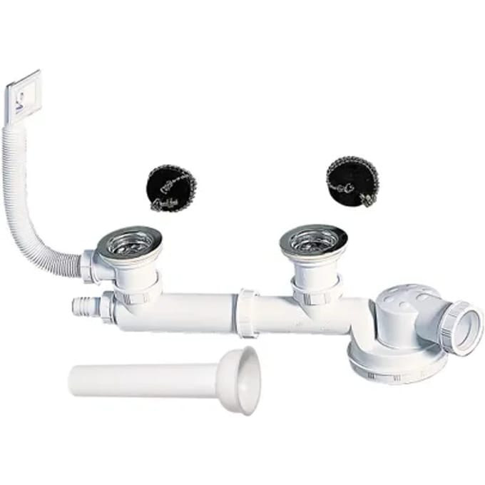 Wirquin Afvoer Voor Dubbele Spoelbak Rvs Ø50mm