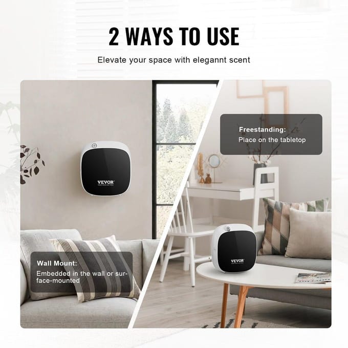 Machine à Parfum pour la Maison 100ML Diffuseur d'Air Froid 1000pi² Sans Eau