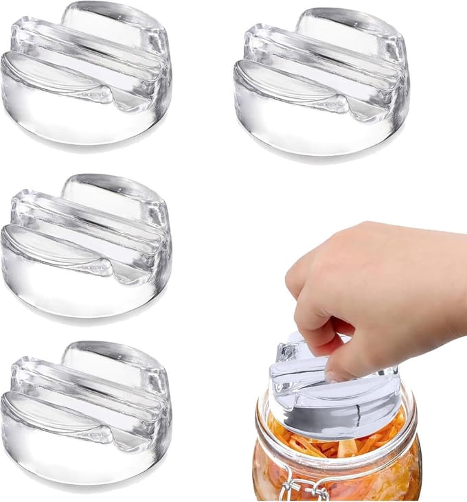 Set van 4 Fermentatiegewichten van Glas - 7 cm Diameter voor Fermenteren van Zuurkool, Kimchi en Groenten