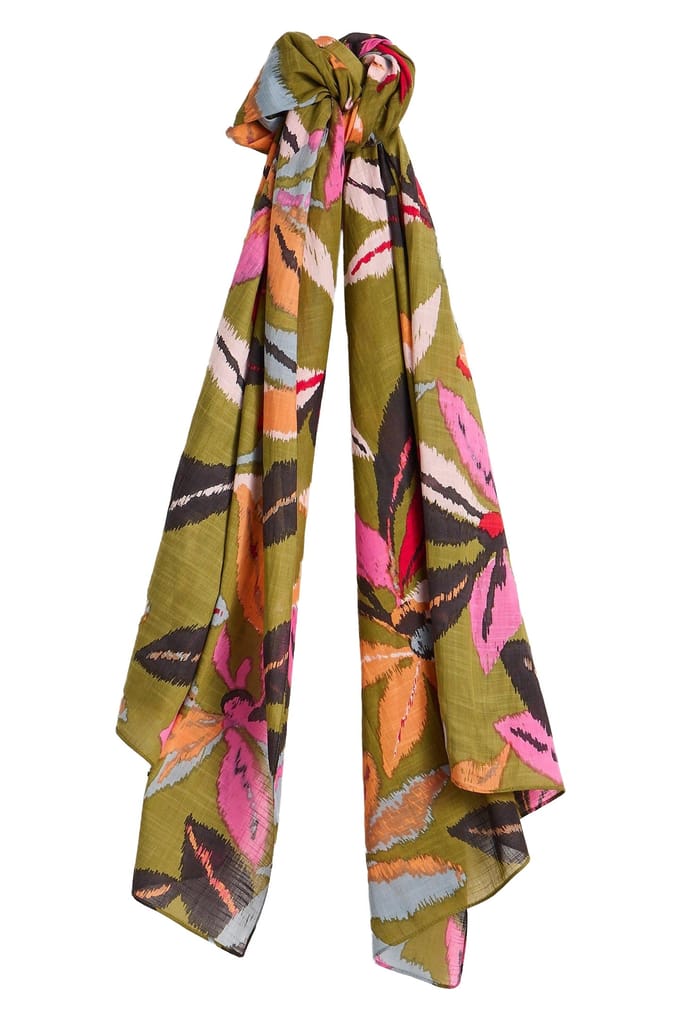White Stuff Callie Printed Scarf Green Multi Taglia: OS | Sciarpe Outlet | Uomo | Verde