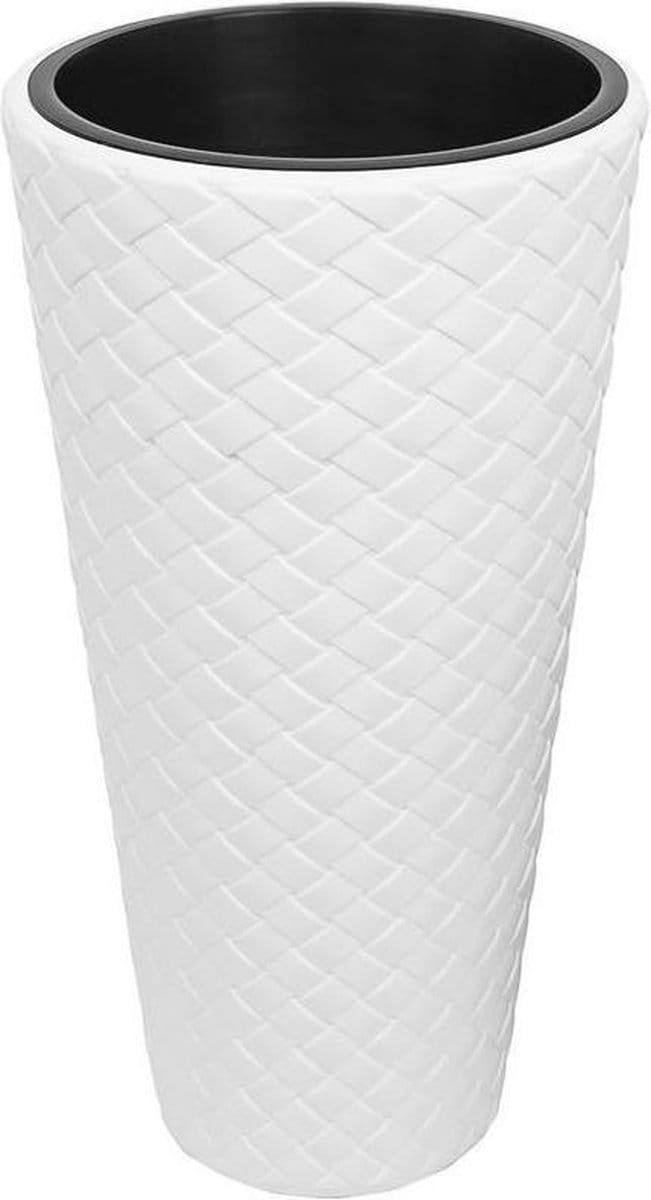 Bloempot Buiten Hoog Rond Matuba Slim 30cm WIT Prosperplast