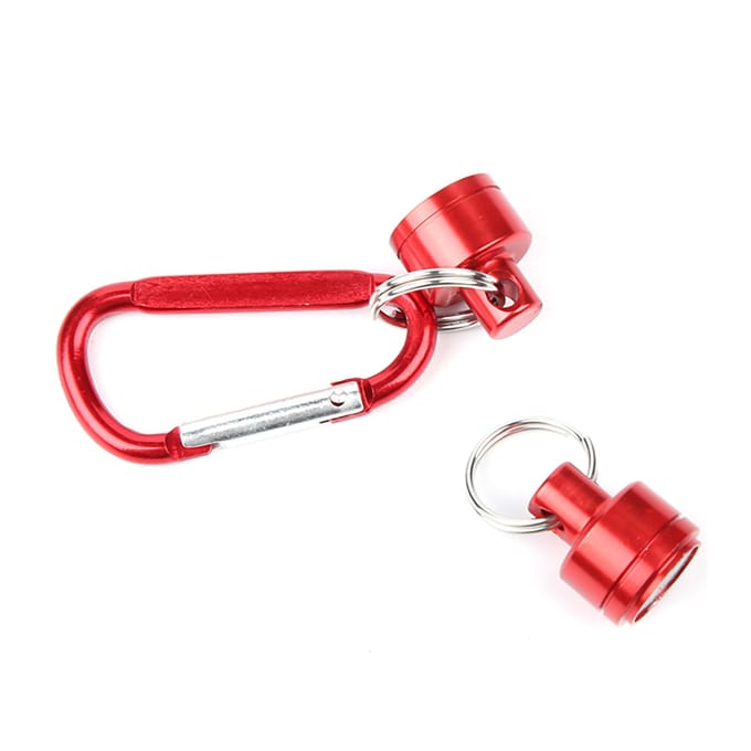Magnetische landingshouder Vliegvisserij Net Release Net Houder Karabiner Haken Magneet(Rood)